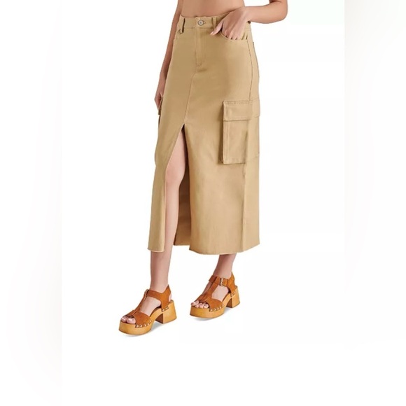 Steve Madden Tan Midi Skirt - Picture 1 of 7